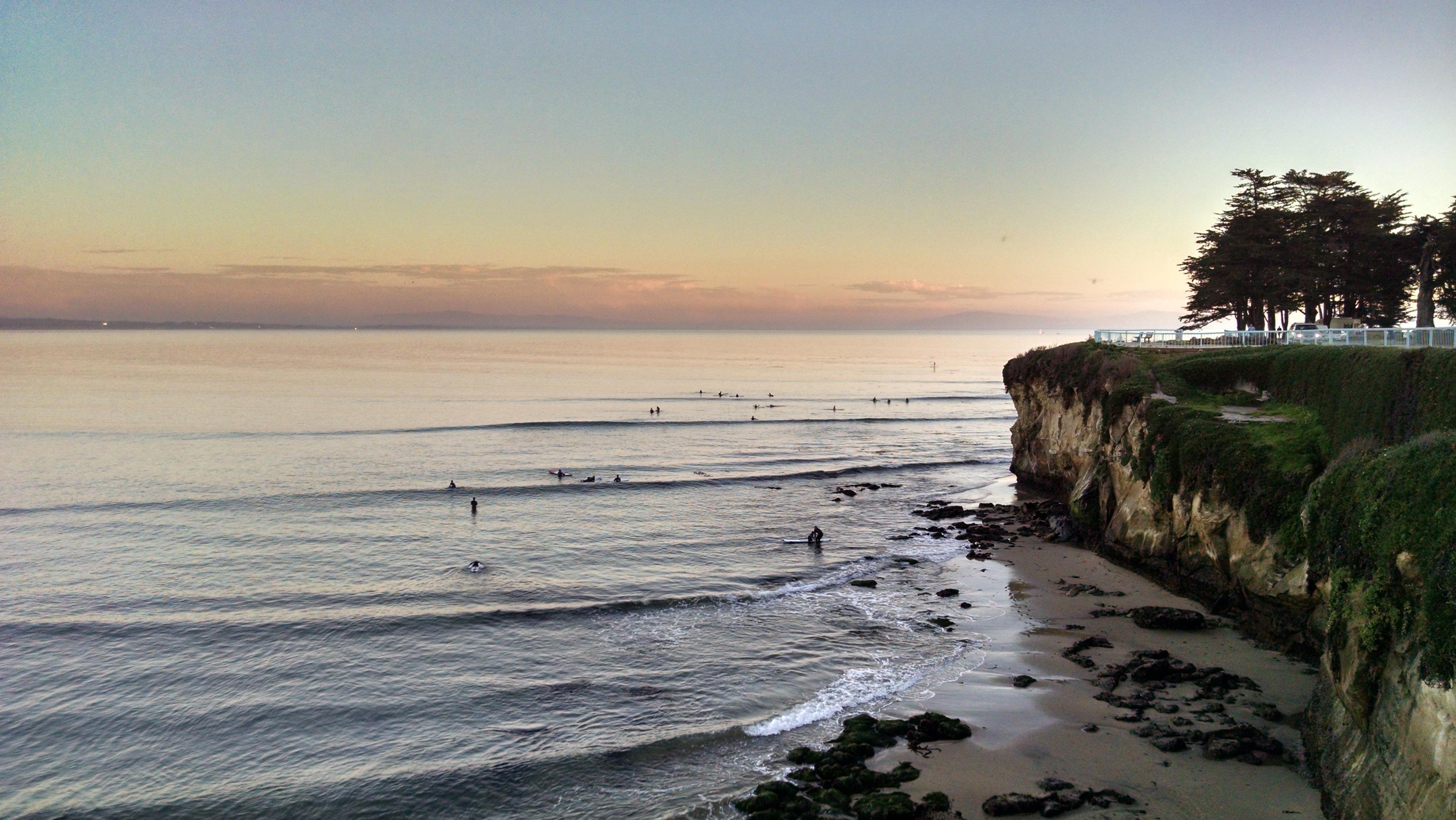 Sunset photo at Steamers Lane, Santa Cruz